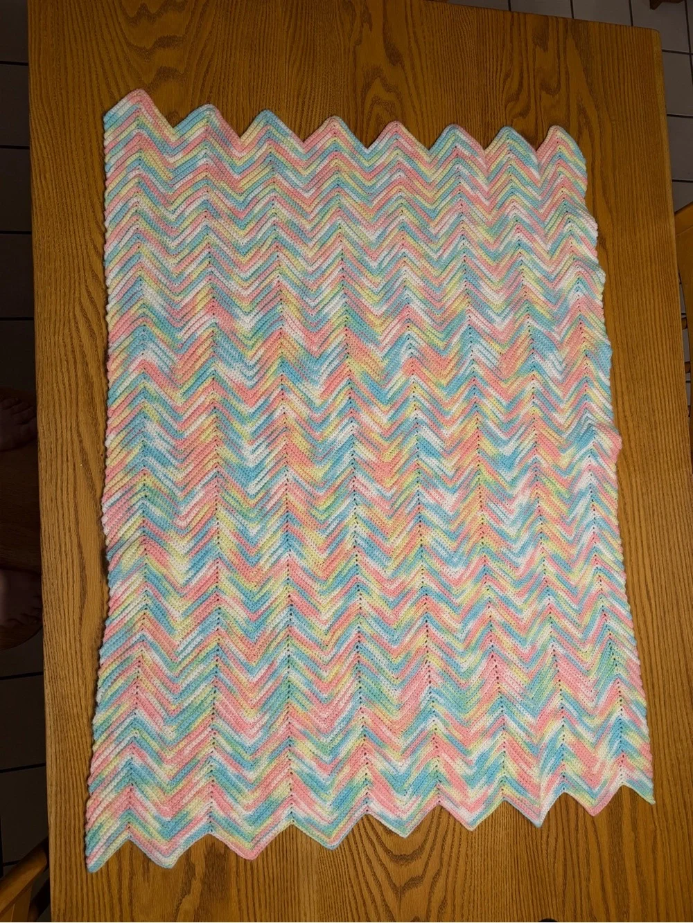 Multicolor crocheted blanket